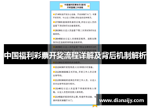 中国福利彩票开奖流程详解及背后机制解析